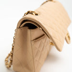 CHANEL Handbag Beige Lambskin Quilted Classic Flap Medium GHW -Knockoff
