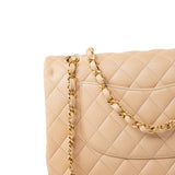 CHANEL Handbag Beige Lambskin Quilted Classic Flap Medium GHW -Knockoff
