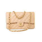 CHANEL Handbag Beige Lambskin Quilted Classic Flap Medium GHW -Knockoff
