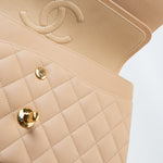 CHANEL Handbag Beige Lambskin Quilted Classic Flap Medium GHW -Knockoff
