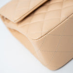 CHANEL Handbag Beige Lambskin Quilted Classic Flap Medium GHW -Knockoff
