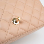 CHANEL Handbag Beige Lambskin Quilted Mini Rectangular Flap Light Gold Hardware -Knockoff
