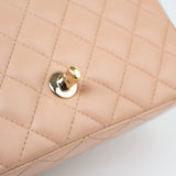 CHANEL Handbag Beige Lambskin Quilted Mini Rectangular Flap Light Gold Hardware -Knockoff
