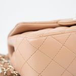 CHANEL Handbag Beige Lambskin Quilted Mini Rectangular Flap Light Gold Hardware -Knockoff
