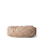 CHANEL Handbag Beige Light Beige Goatskin Quilted 19 Flap Large Mixed Hardware -Knockoff
