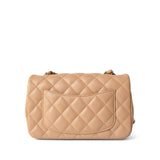 CHANEL Handbag Beige / Single Flap 23C Beige Lambskin Quilted Mini Rectangular Flap Light Gold Hardware -Knockoff
