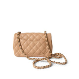 CHANEL Handbag Beige / Single Flap 23C Beige Lambskin Quilted Mini Rectangular Flap Light Gold Hardware -Knockoff
