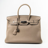 CHANEL Handbag Birkin 35 Gris Tourterelle Veau Togo Leather Palladium Played 2011 O -Knockoff
