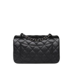 CHANEL Handbag Black 18C Black Glittery Caviar Quilted Mini Rectangular Flap -Knockoff
