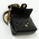 CHANEL Handbag Black 21A Black Caviar Quilted Mini Medallion Single Flap AGHW -Knockoff
