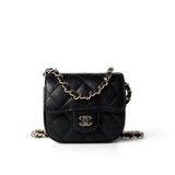 CHANEL Handbag Black 22C Mini Vanity Caviar Quilted Black (micro size) -Knockoff
