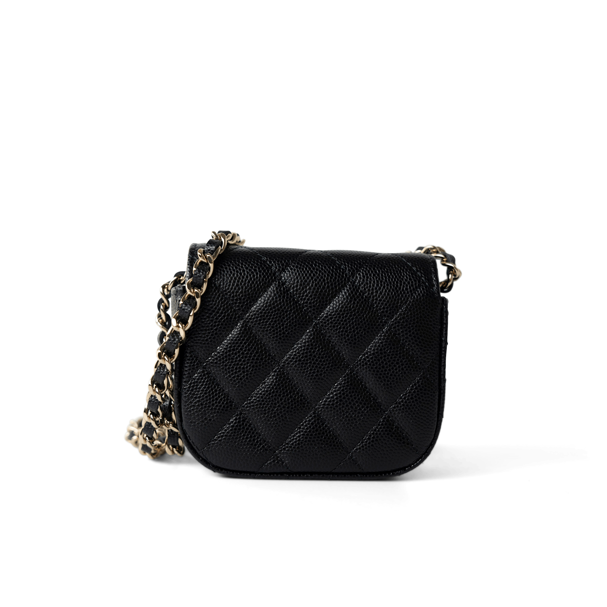 CHANEL Handbag Black 22C Mini Vanity Caviar Quilted Black (micro size) -Knockoff
