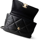 CHANEL Handbag Black 22P Black Lambskin Quilted Large 19 Flap Mixed Hardware -Knockoff
