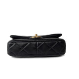 CHANEL Handbag Black 22P Enamel Quilted Pending CC Small Square Flap Black Lambskin -Knockoff
