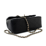 CHANEL Handbag Black 23A Black Lambskin Mini Top Handle Light Gold Hardware -Knockoff
