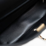 CHANEL Handbag Black 23A Black Lambskin Mini Top Handle Light Gold Hardware -Knockoff
