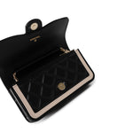 CHANEL Handbag Black 23B Black / Beige O Phone Holder w/ Chain Flap Light Gold Hardware -Knockoff
