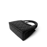 CHANEL Handbag Black 23K Shiny Black Aged Calfskin Quilted Nano Kelly Shopping Bag -Knockoff
