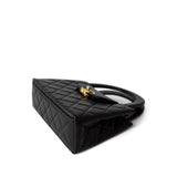 CHANEL Handbag Black 23K Shiny Black Aged Calfskin Quilted Nano Kelly Shopping Bag -Knockoff
