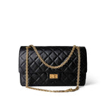 CHANEL Handbag Black Black Aged Calfskin Quilted 2.55 Reissue 226 Medium Antique Gold Hardware -Knockoff
