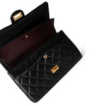 CHANEL Handbag Black Black Aged Calfskin Quilted 2.55 Reissue 226 Medium Antique Gold Hardware -Knockoff
