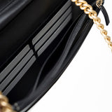 CHANEL Handbag Black Black Caviar Quilted Boy Wallet on Chain (WOC) Antique Gold Hardware -Knockoff
