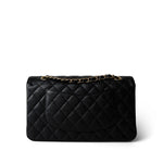 CHANEL Handbag Black Black Caviar Quilted Classic Flap Medium Gold Hardware -Knockoff
