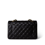 CHANEL Handbag Black Black Caviar Quilted Classic Flap Small Gold Hardware -Knockoff
