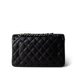 CHANEL Handbag Black Black Caviar Quilted Classic Flap Small Silver Hardware -Knockoff
