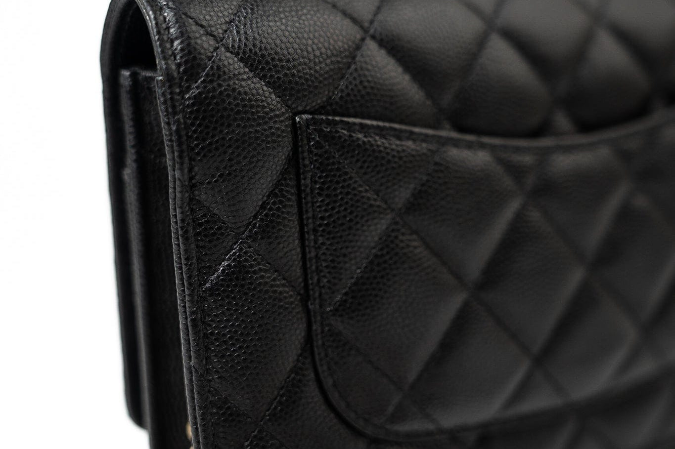 CHANEL Handbag Black Black Caviar Quilted Wallet On Chain Pearly CC Light Gold Hardware (woc -Knockoff
