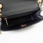 CHANEL Handbag Black Black Coco De Toi Heart Chain Small Square Flap Bag Antique Gold Hardware -Knockoff
