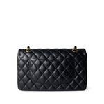 CHANEL Handbag Black Black Lambskin Quilted Classic Flap Medium Gold Hardware -Knockoff
