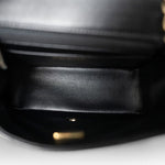 CHANEL Handbag Black Black Lambskin Quilted Mini Square Flap Light Gold Hardware -Knockoff
