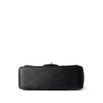 CHANEL Handbag Black Black Lambskin Quilted Mini Top Handle Antique Gold Hardware -Knockoff
