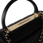 CHANEL Handbag Black Black Lambskin Quilted Trendy CC Small Light Gold Hardware -Knockoff
