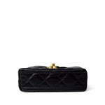 CHANEL Handbag Black Black Shiny Aged Calfskin Nano Kelly Mini Shopper -Knockoff
