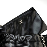 CHANEL Handbag Black Calfskin Quilted 22 Bag Small Aged Silver Hardware -Knockoff
