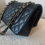 CHANEL Handbag Black Caviar Quilted Classic Double Flap Small Gold Hardware -Knockoff
