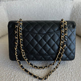 CHANEL Handbag Black Caviar Quilted Classic Flap Medium GHW -Knockoff
