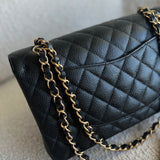 CHANEL Handbag Black Caviar Quilted Classic Flap Medium GHW -Knockoff
