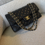 CHANEL Handbag Black Caviar Quilted Classic Flap Medium LGHW -Knockoff
