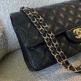 CHANEL Handbag Black Caviar Quilted Classic Flap Medium LGHW -Knockoff
