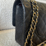 CHANEL Handbag Black Caviar Quilted Classic Flap Medium LGHW -Knockoff
