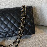 CHANEL Handbag Black Caviar Quilted Classic Flap Medium LGHW -Knockoff
