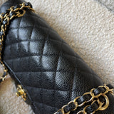 CHANEL Handbag Black Caviar Quilted Classic Flap Medium LGHW -Knockoff
