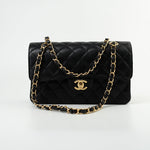 CHANEL Handbag Black Caviar Quilted Classic Flap Small Gold Hardware -Knockoff
