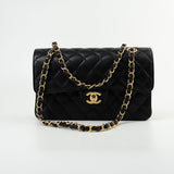 CHANEL Handbag Black Caviar Quilted Classic Flap Small Gold Hardware -Knockoff
