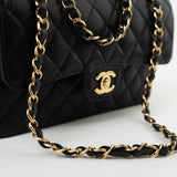 CHANEL Handbag Black Caviar Quilted Classic Flap Small Gold Hardware -Knockoff
