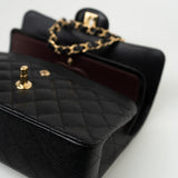 CHANEL Handbag Black Caviar Quilted Classic Flap Small Gold Hardware -Knockoff
