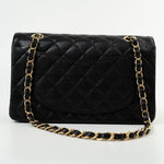 CHANEL Handbag Black Caviar Quilted Classic Flap Small Gold Hardware -Knockoff
